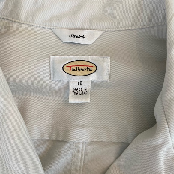 Talbots Jacket tan Khaki size 10 button down - Picture 4 of 7